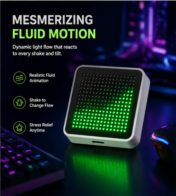 Pc Gaming Setup - Ozdoba na biurko z symulacją płynu