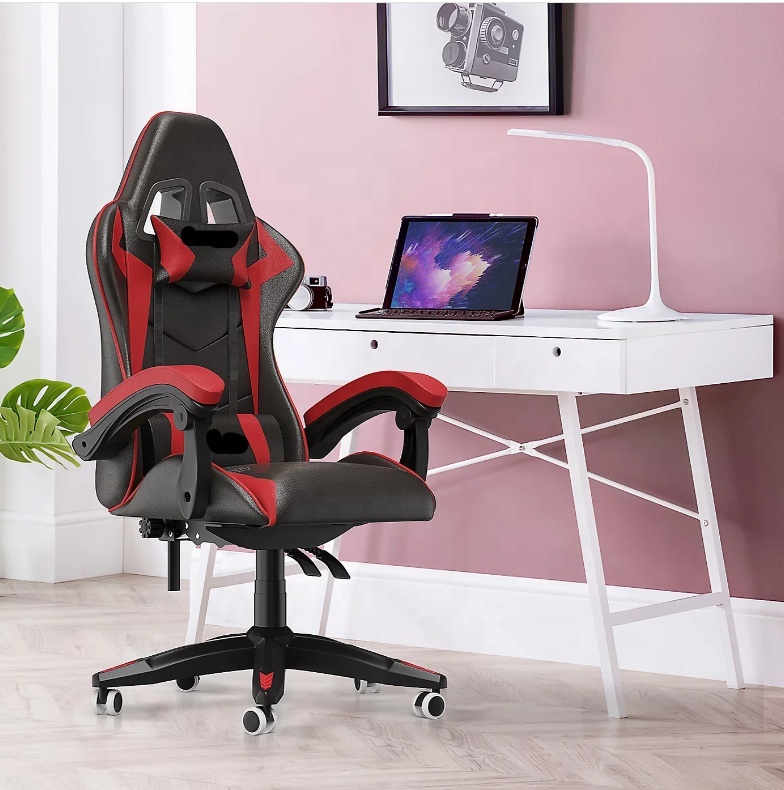 Pc Gaming Price - Regulowane krzesło gamingowe w kolorze czarno-czerwonym,