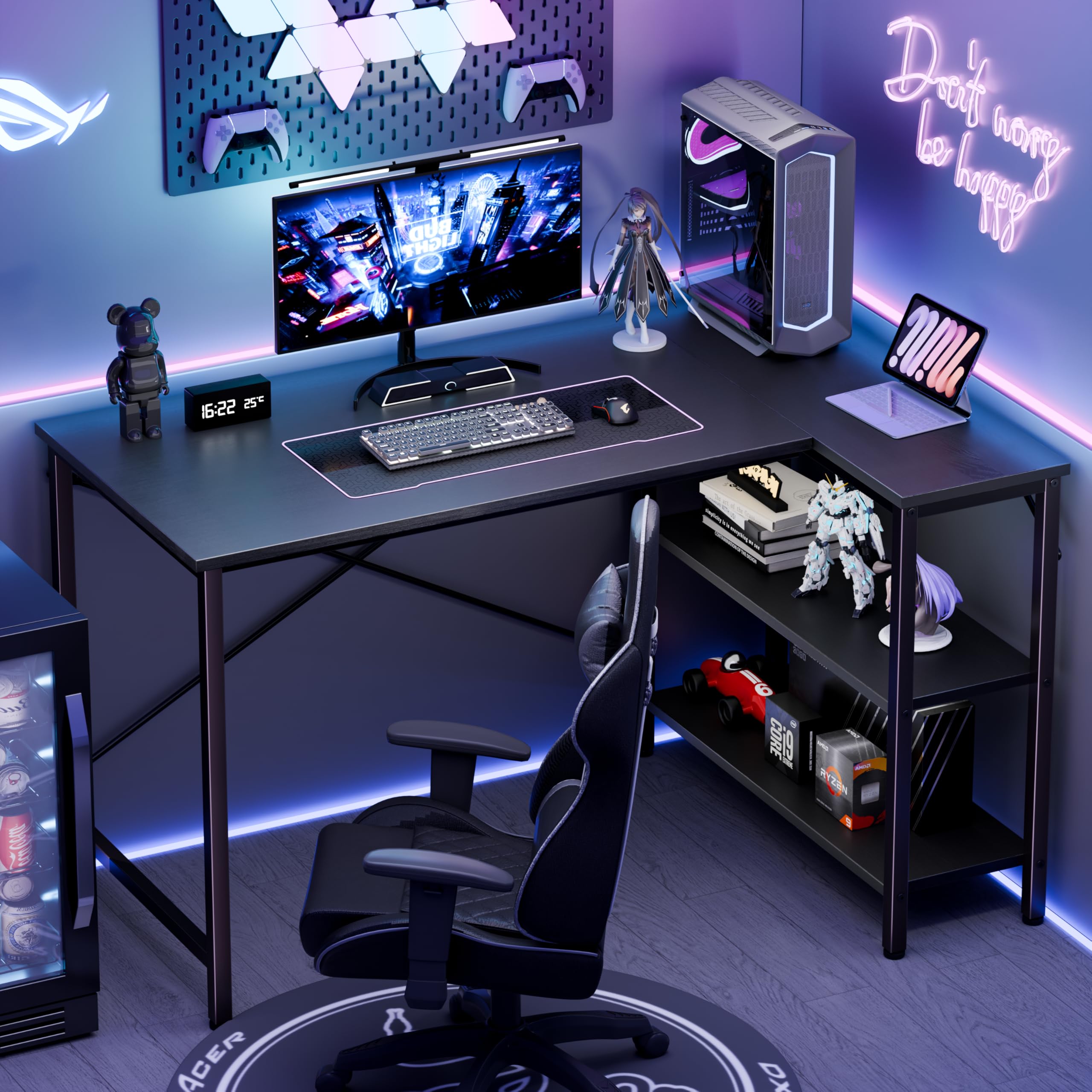 Pc Gaming Center - Biurko narożne JHK w kształcie litery