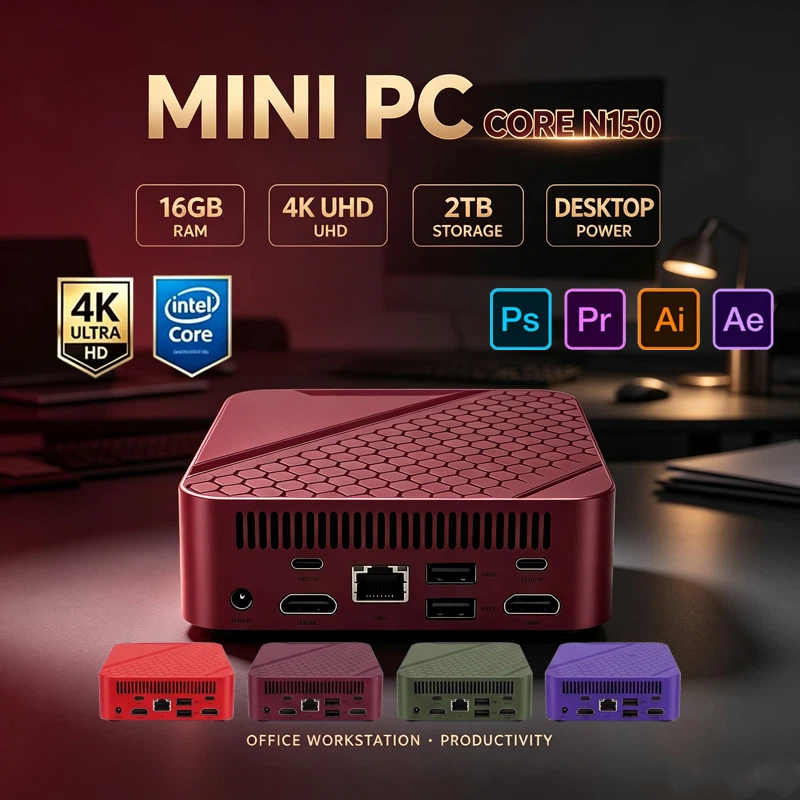 Pc Gaming Editing - Kolorowy Przenośny Mini PC Intel Celeron