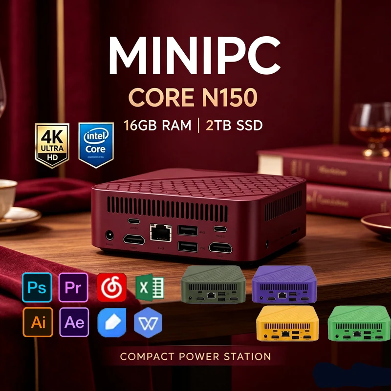 Pc Gaming Editing - Kolorowy Mini PC Intel Celeron N150