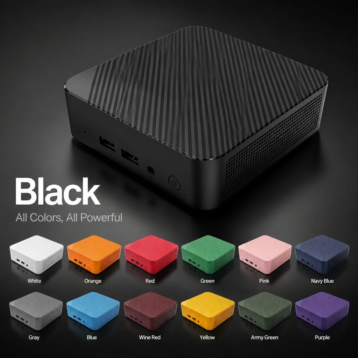 Czerwony Mini PC Intel N150 Wi – Pc Gaming Editing recenzja i cena