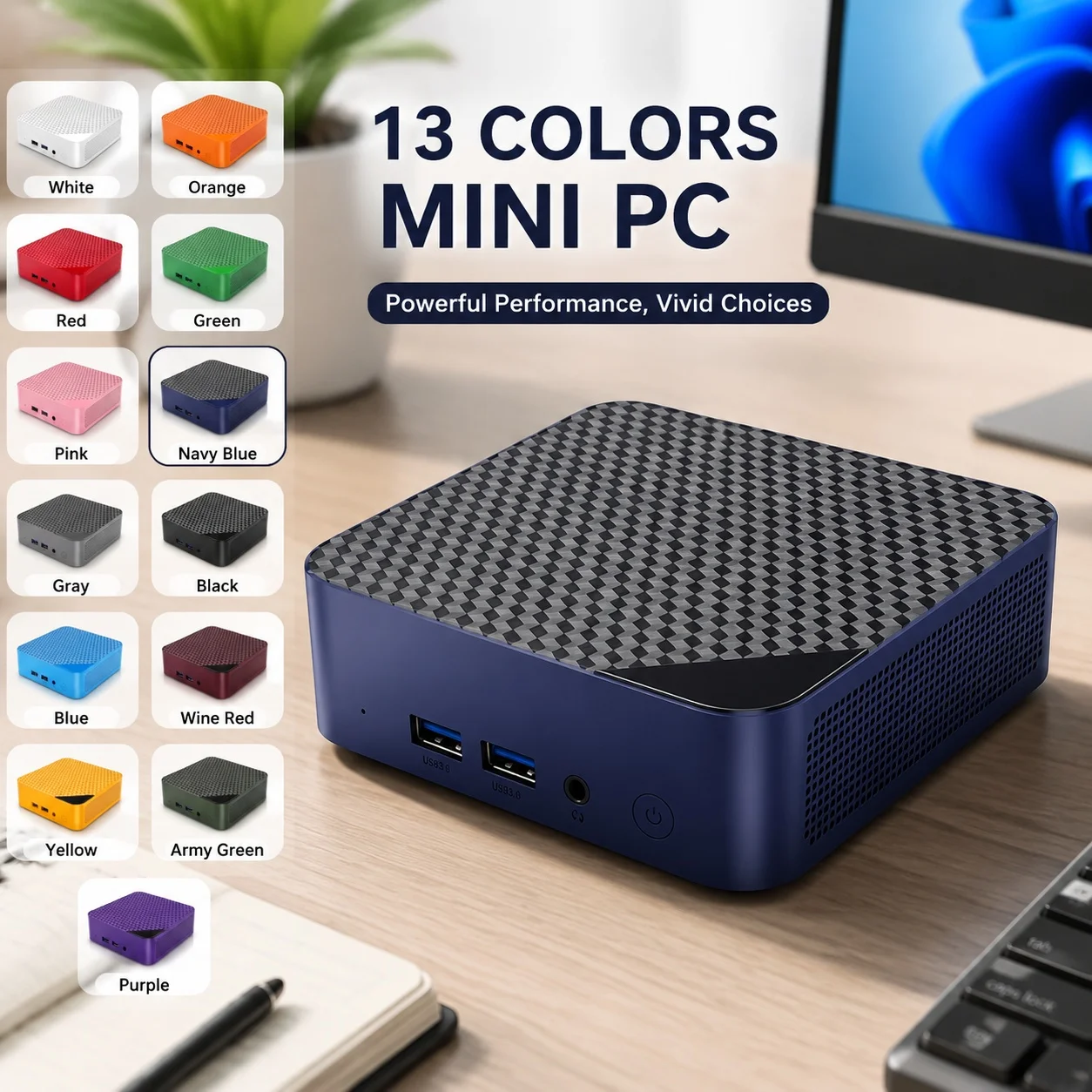 Szary Przenośny Mini PC Intel  – Pc Gaming Editing recenzja i cena