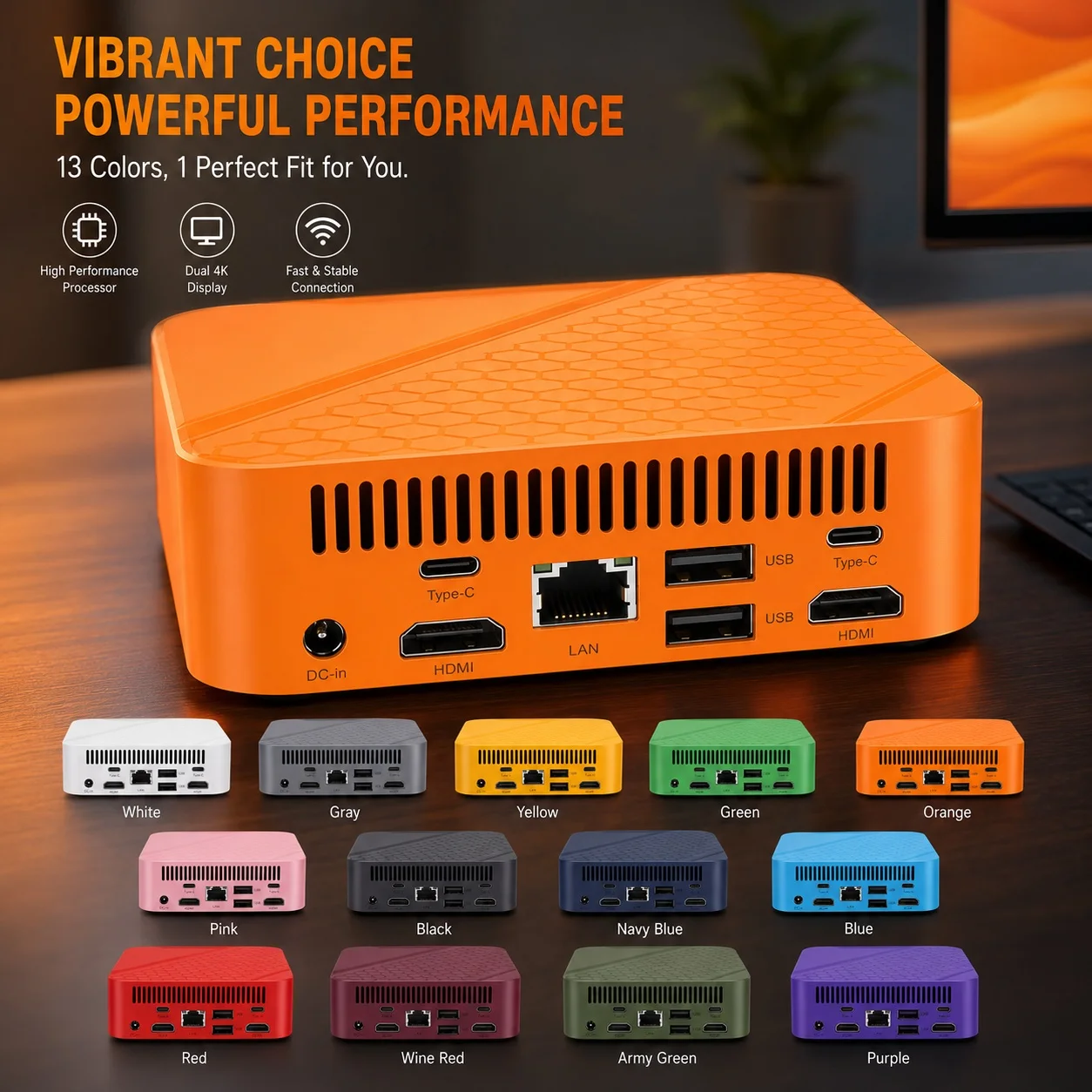 Kolorowy Mini PC Intel Celeron – Pc Gaming Editing recenzja i cena